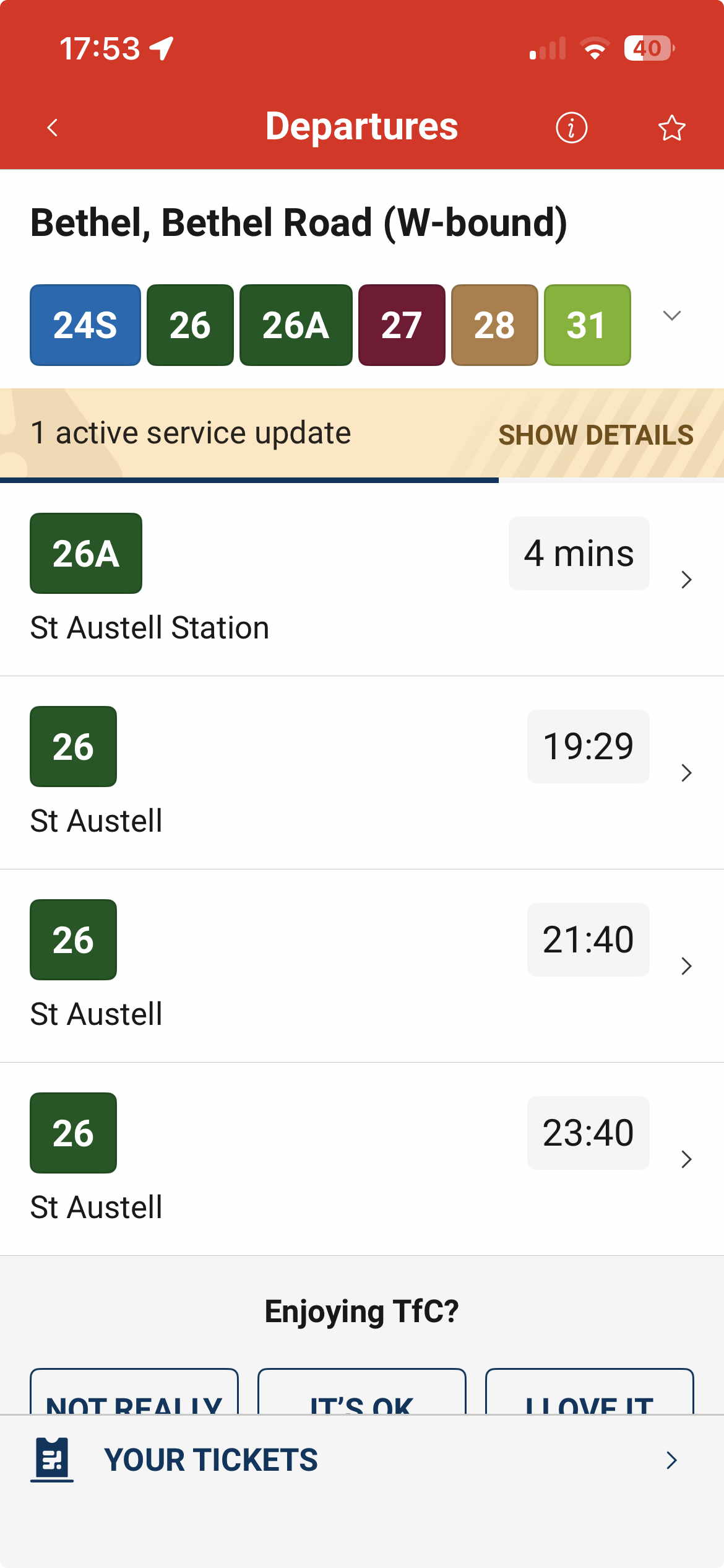 26A app countdown