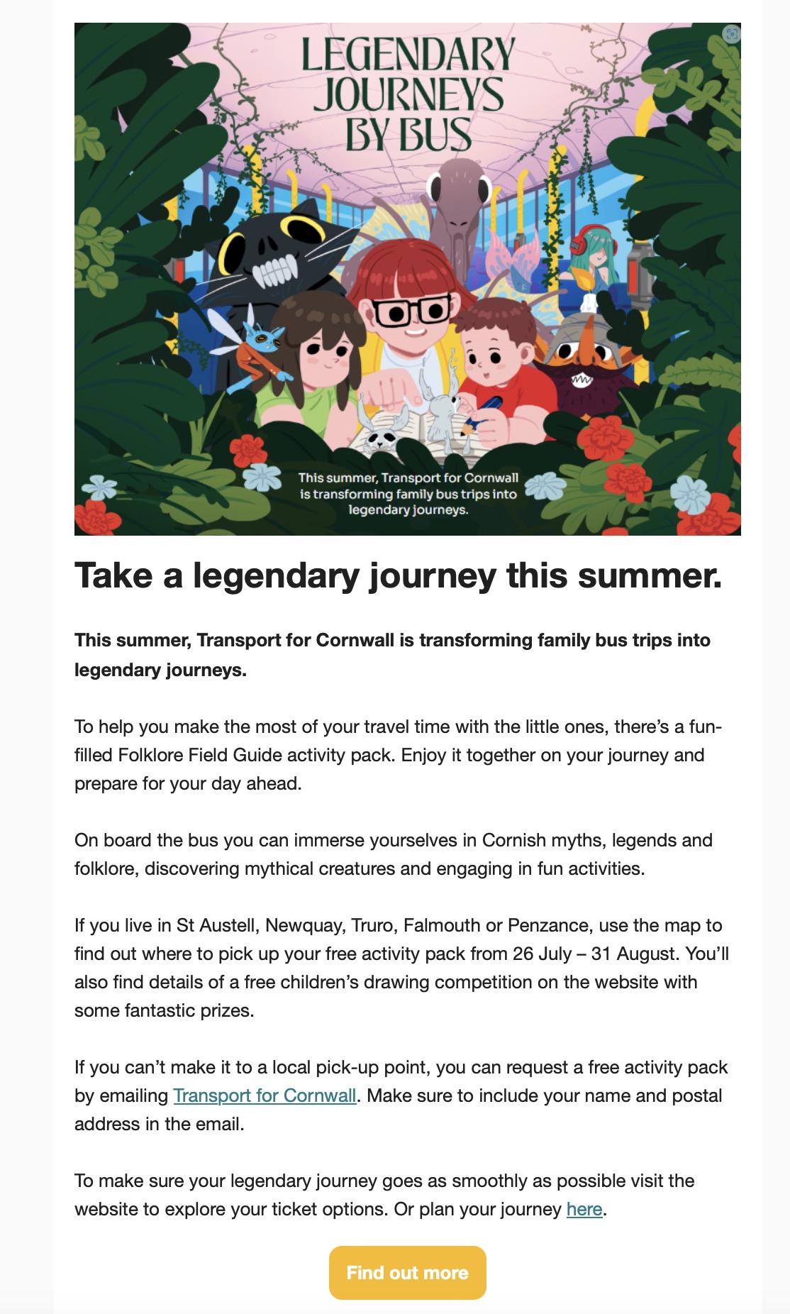 CC email legendary journeys