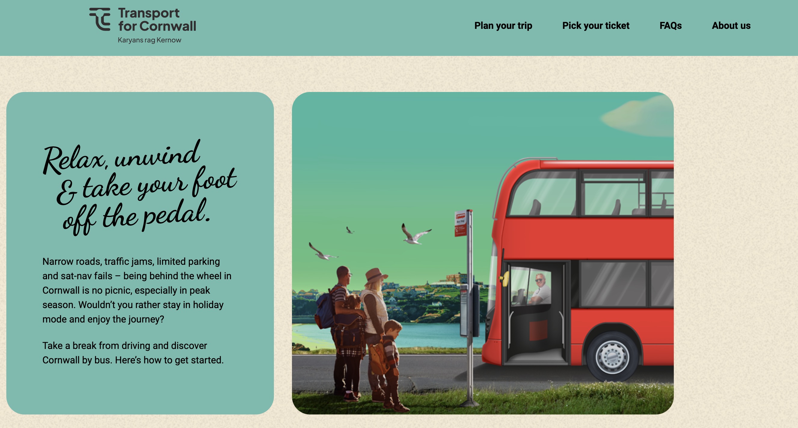 Cornwall by bus screenshot