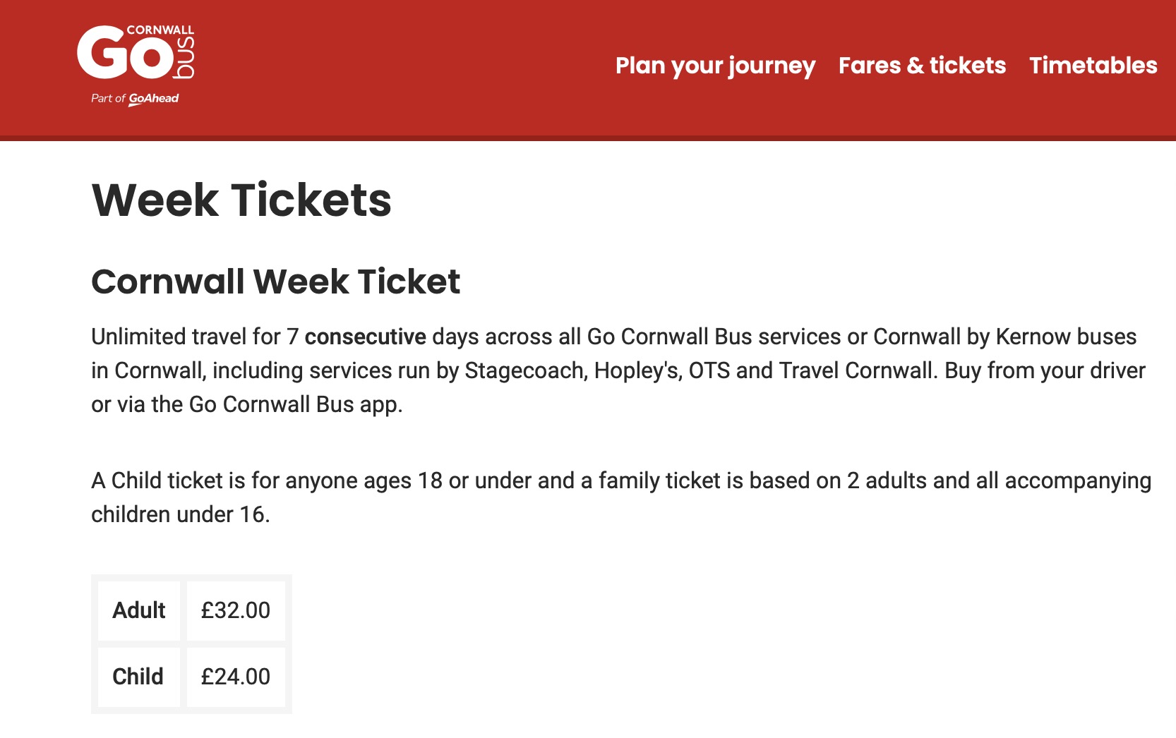 GCB week ticket prices