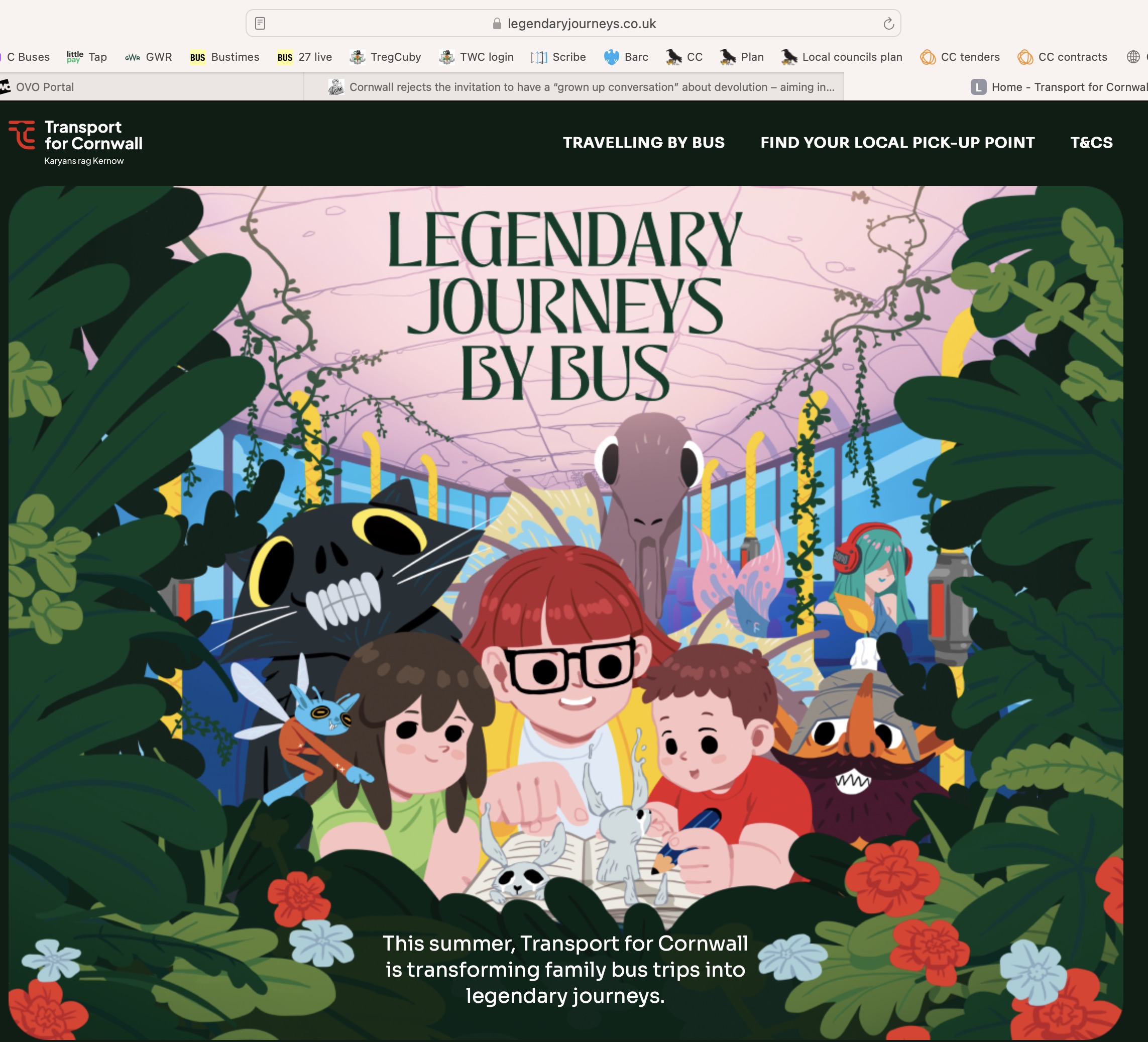 Legendary jounreys webpage